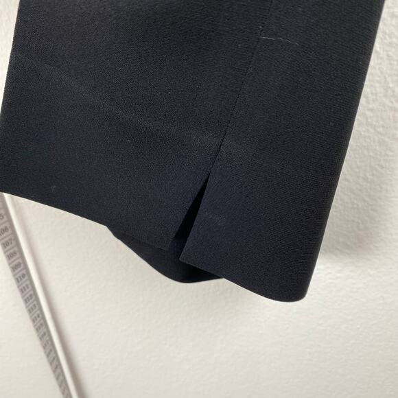 Lafayette 148 Bleecker Pants Size 10 Black Slim Leg Trouser Minimalist Designer - Picture 9 of 16